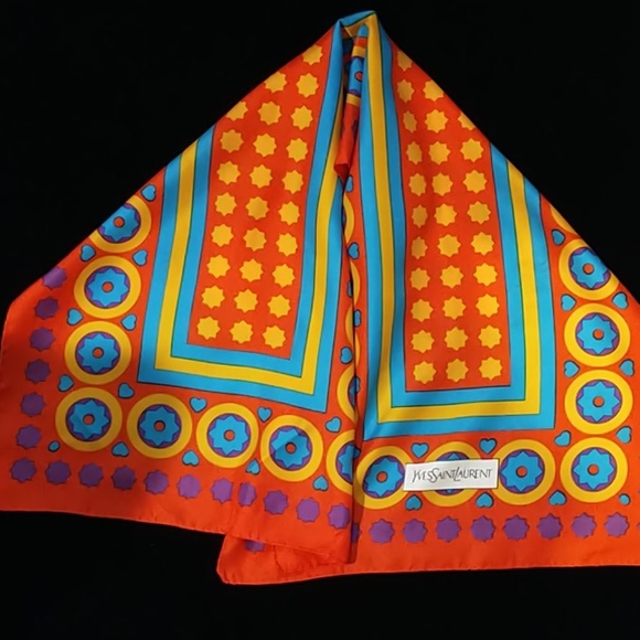 Yves Saint Laurent Accessories - YSL silk oblong scarf